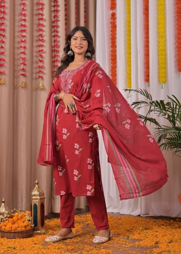 WhatsApp Image 2025-10-01 at 9.37.06 AM three-piece ethnic set consisting of a straight-fit kurta, matching pants, and a dupatta