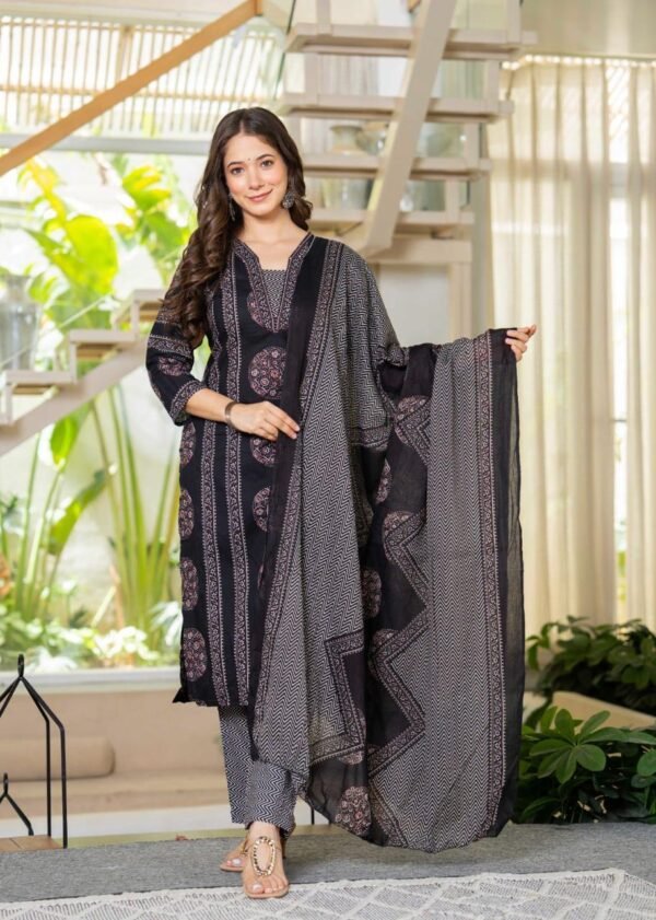 WhatsApp Image 2025-10-01 at 9.38.05 AM suit set, typically including a kurta (top), palazzo pants (bottoms), and a dupatta (scarf).